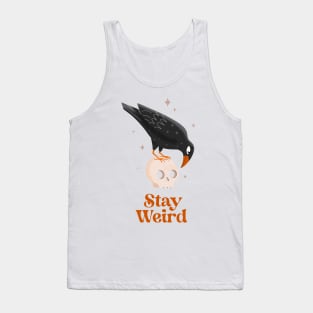 Cute Raven - Stay Weird - Red Tank Top